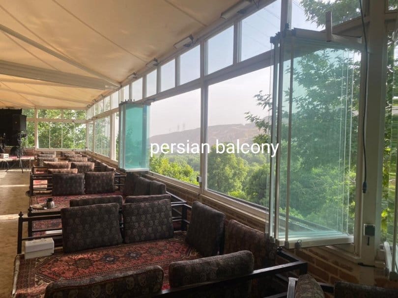 نمونه کار شیشه بالکن